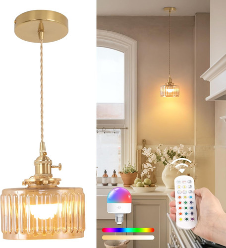 Battery operated pendant light - operated,