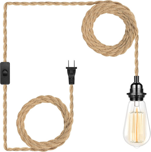 Plug hanging light fixture - plug,