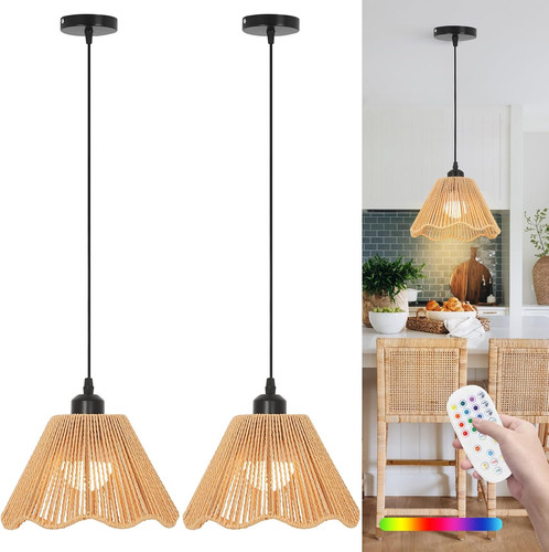 Boho battery operated pendant - battery,